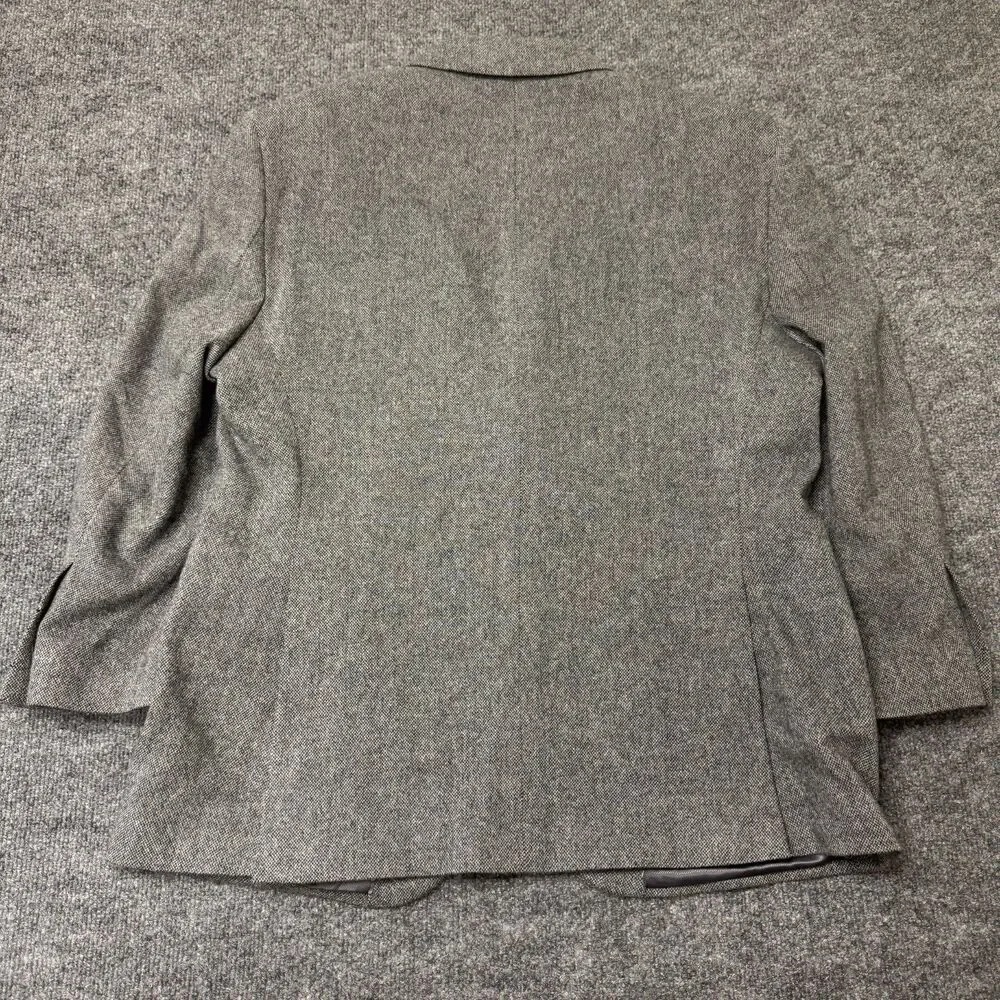 Jos A Bank Reserve Blazer 42S Gray Herringbone Italian Wool Cashmere Sport Coat